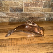 Wedgewood Dolphin Clear Glass Paperweight Figurine