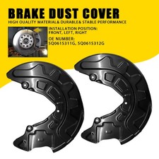 2X Front L+R Brake Disc Dust