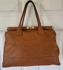 LK BENNETT Tan Genuine Leather Doctor Style Tote Bag Handbag 