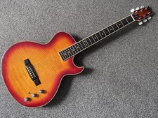 RARE 1990's Washburn SBF-80 electric acoustic guitar solid body Piezo Hard Case