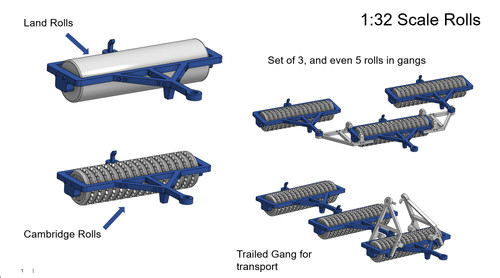 Scale rolls roller - 1/32,
