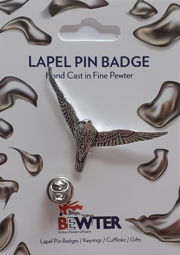 English pewter falcon bird - english, pewter,