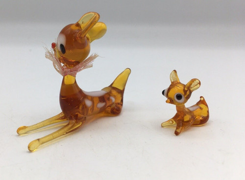 Vintage glass deer - vintage,