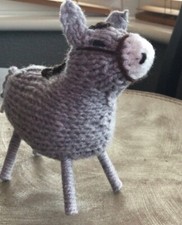 Hand Knitted Christmas Nativity Donkey