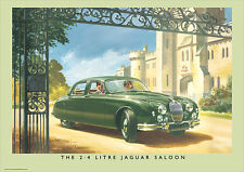 MK1 Jaguar 2.4 Litre Saloon Poster Picture Print (Plus E Type Mk2 XK150 XJS V-12