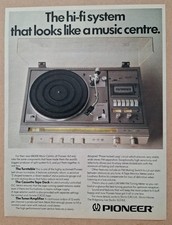 Pioneer M6500 Music Centre Original UK Press Advert 1976