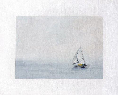 8x10 original oil seascape - 8x10,