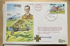 Great War Victoria Cross winner Fred West VC signed on his own RAF cover HA26c