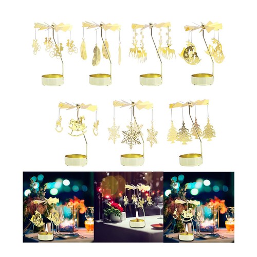 Rotating candle holder aureate - holder,