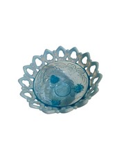 Vtg Northwood Footed Blue