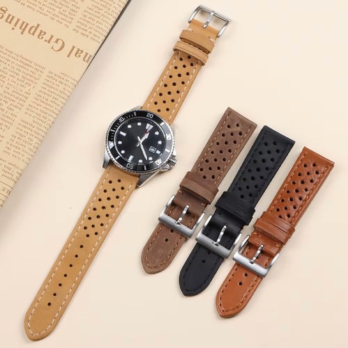 Genuine leather racing watch - leather,