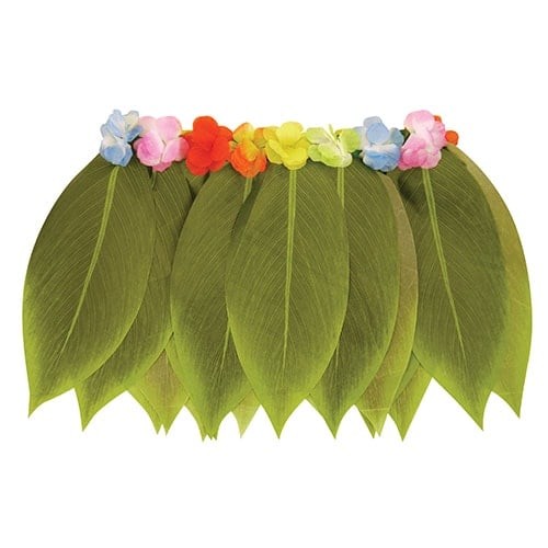 Hula leaf skirt - leaf, flowers