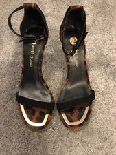 Ladies UK4 River Island Pony Skin Brown - Print  Shoes. Brand New