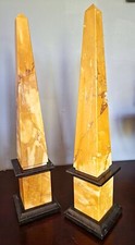 Obelisks Elegant pair  with Black Marble Base