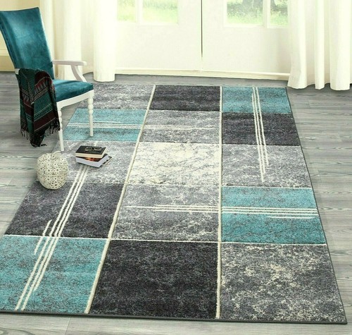 Modern rugs design - silver, grey