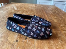 WOMENS BOBS FOR DOGS SLIP ON TRAINERS UK 6 COMFORT SHOES FLATS ESPADRILLES BLACK