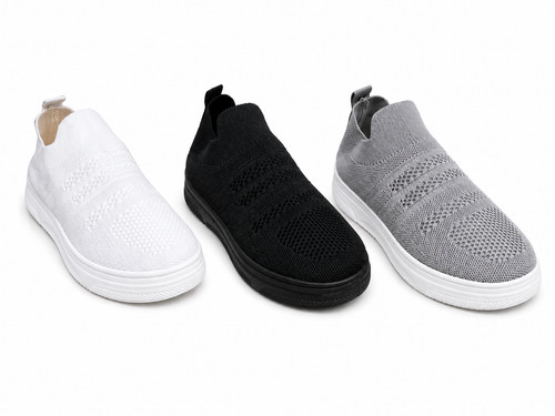 Ladies slip mesh trainers - mesh,