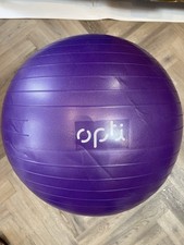 Opti Purple Gym Exercise Ball 65cm Fitness Pilates Yoga With Pump Tool  P3E3