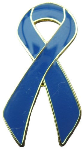 Blue awareness ribbon - blue,