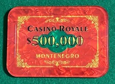 $500,000 James Bond Casino Royale Poker Plaque (Certified Replica)
