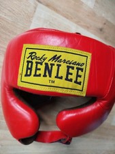 Boxing Headguard Benlee Rocky Marciano Leather Headguard (Red/ L-XL)