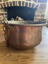 Antique French Style Copper Cauldron/Cooking Pot 