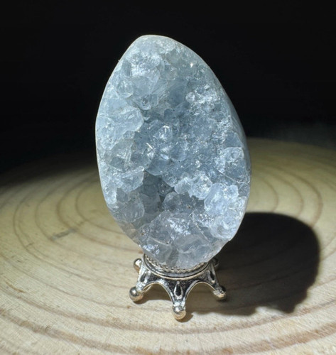 Unpolished celestite geode egg - celestite,