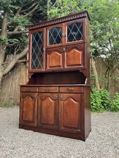 Kitchen Dresser Vintage Carved Oak Country Style Cabinet Sideboard Pantry Larder