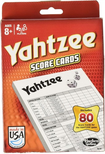 Hasbro yahtzee score cards - score,