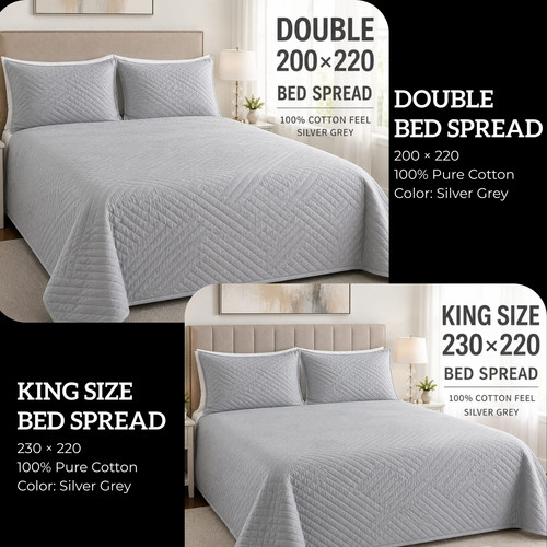 Silver grey bedspread - bedspread, set