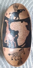 Hand Carved African Oval Wood
