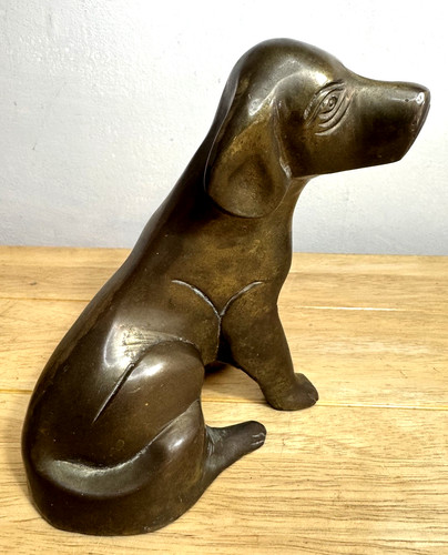 Heavy brass labrador dog - heavy,