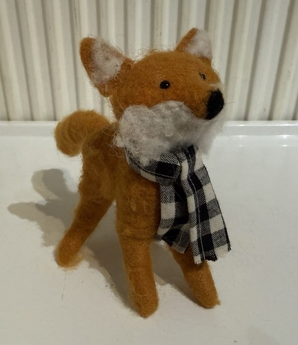 Felted wool fox handcrafted - wool, 13