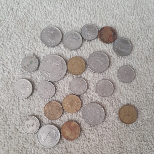 21x malta coins mixed dates - mixed,