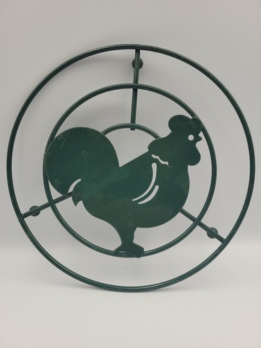 Chicken rooster trivet green - rooster,