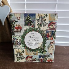 Past Times Victorian Christmas Musical Nativity Water Globe Plays Silent Night