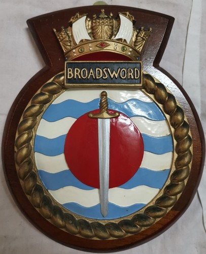 Hms broadsword ship badge - broadsword, –