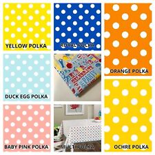 Polka / Stars Floral Print Wipe Clean PVC Tablecloth Oilcloth Vinyl 137cm Wide