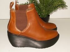 Dr. Martens AERIAL tan leather wedge platform boots UK 5 EU 38 US 7