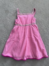 LITTLE DICKENS AND JONES SUMMER EMBROIDERED ORANGE AGE 7-8 DRESS. WORN