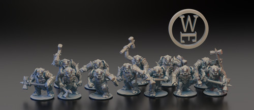 Morghei armoured trolls 10mm - armoured,