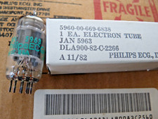 100 Philips ECG Jan 5963 ECC82 12AU7 in sealed box  NOS Valve Tube