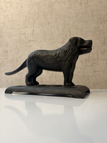 Cast iron black dog victorian - cast,