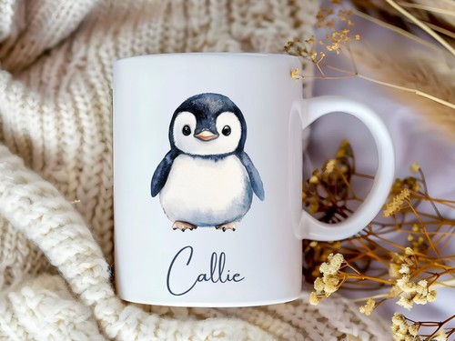 Personalised penguin mug cute - mug,,
