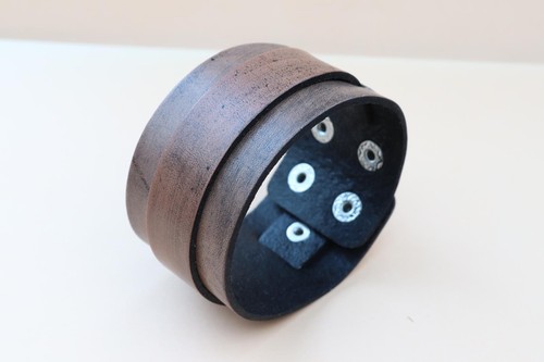 Mens wide leather cuff - mens,