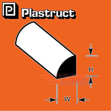 SOLID QUARTER ROUND ROD range styrene ABS plastic polystyrene MRQ PLASTRUCT