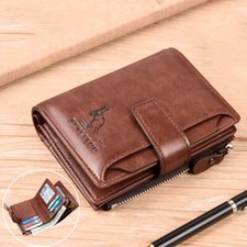 Designer Mens Leather Wallet RFID SAFE Contactless Card Blocking ID Protection