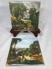 2 Vtg TILE, John Constable