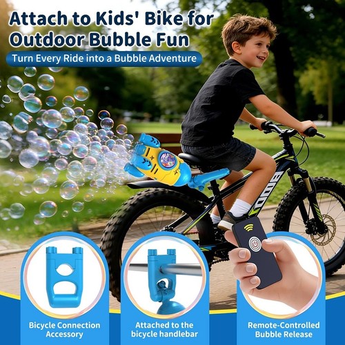 Yellow kids bike bubble gun - kids,