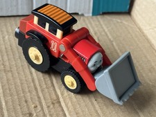 Thomas Tank Jack Tractor Wooden And Plastic Push Cab Down Shovel Lifts Up